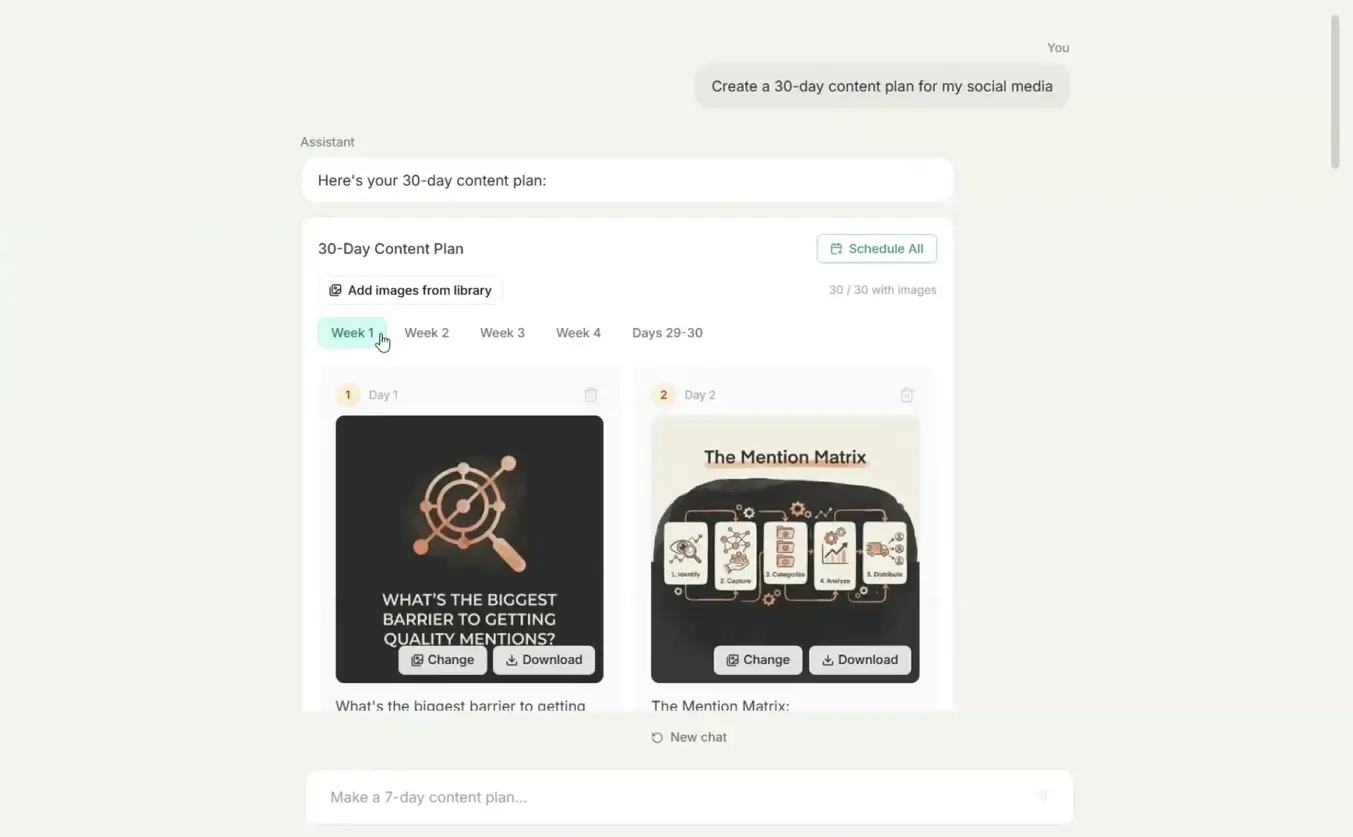 30-Day Content Plan Demo Preview