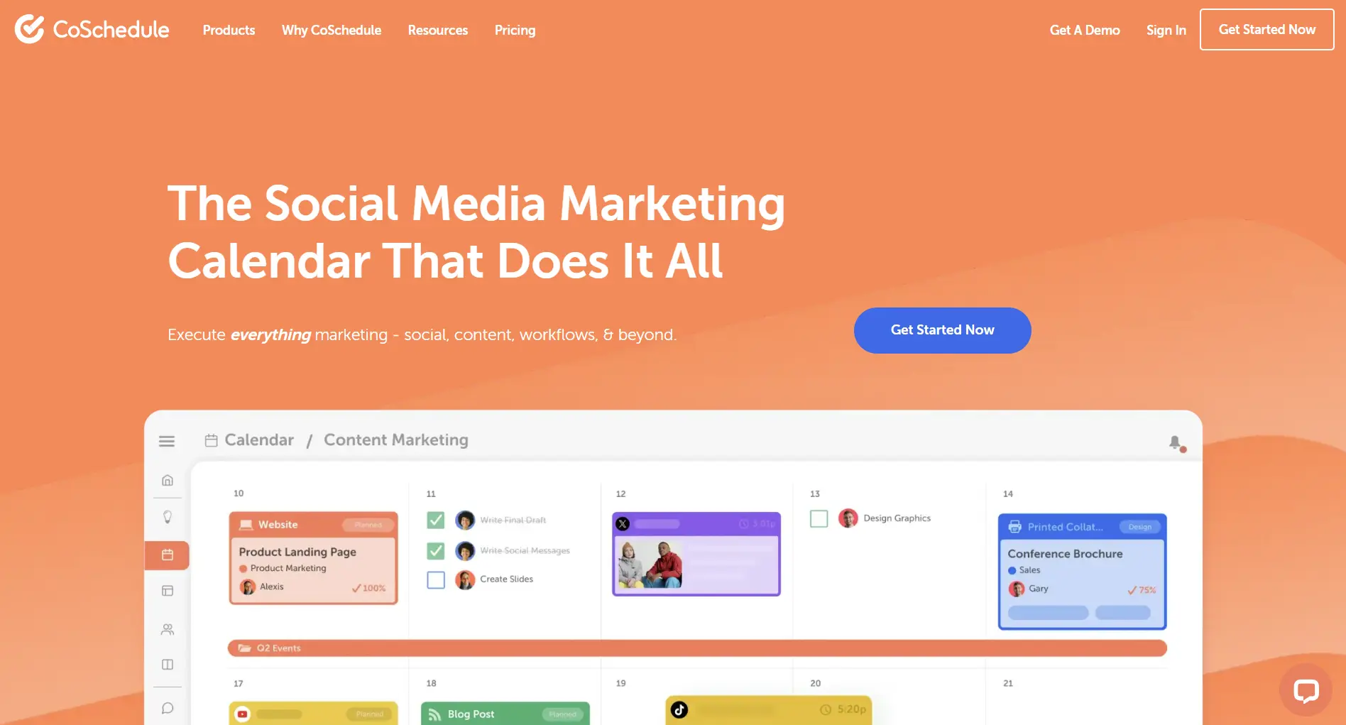 CoSchedule scheduler dashboard