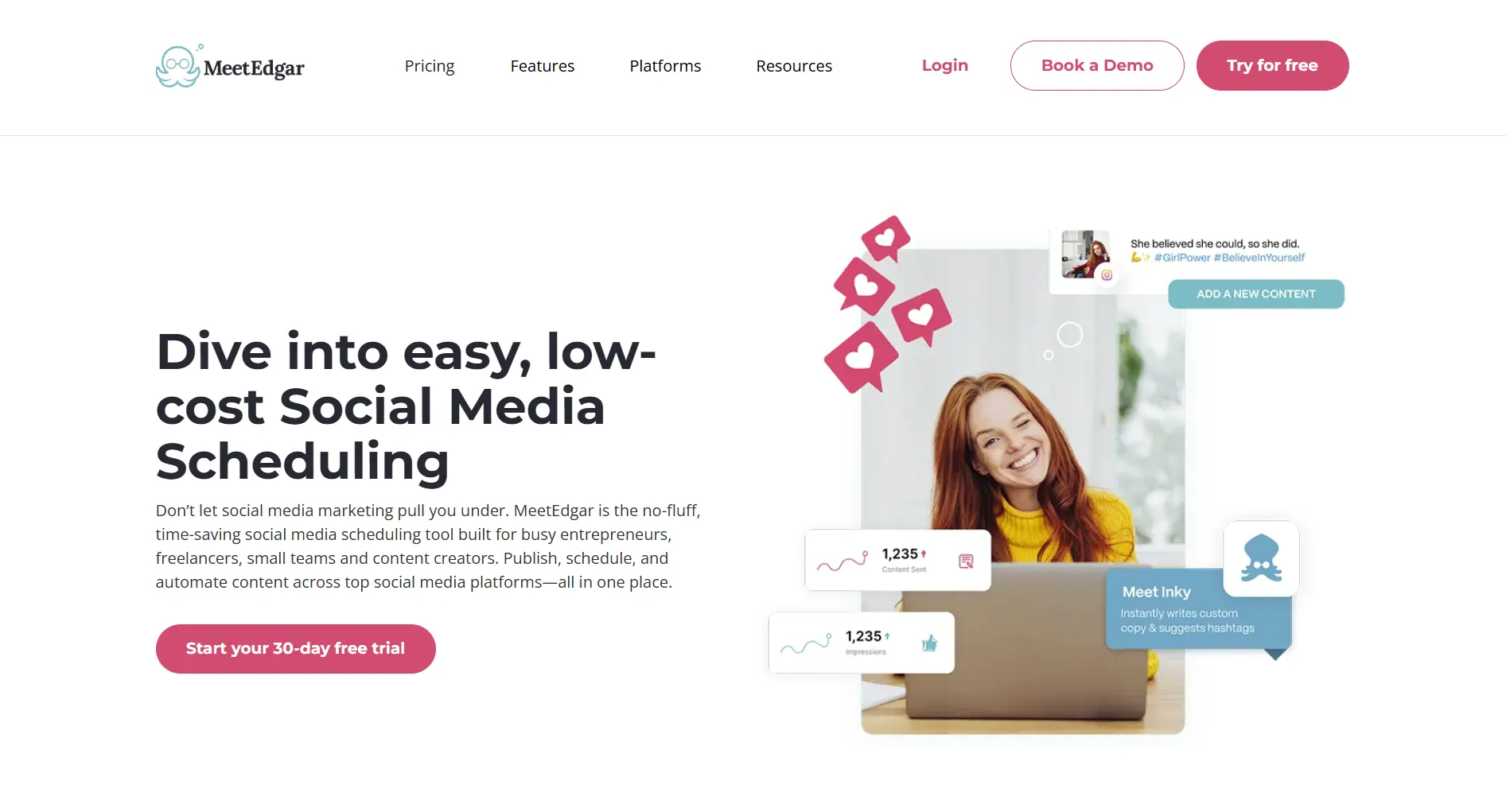 MeetEdgar scheduler dashboard