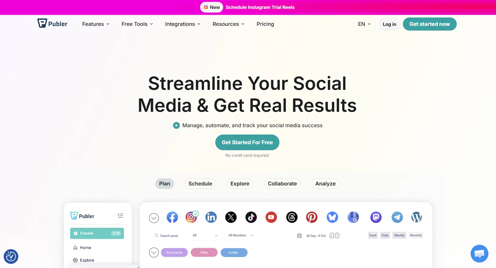 Publer scheduler dashboard
