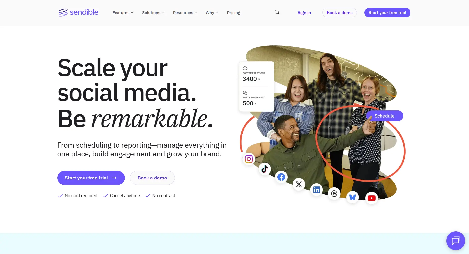 Sendible scheduler dashboard