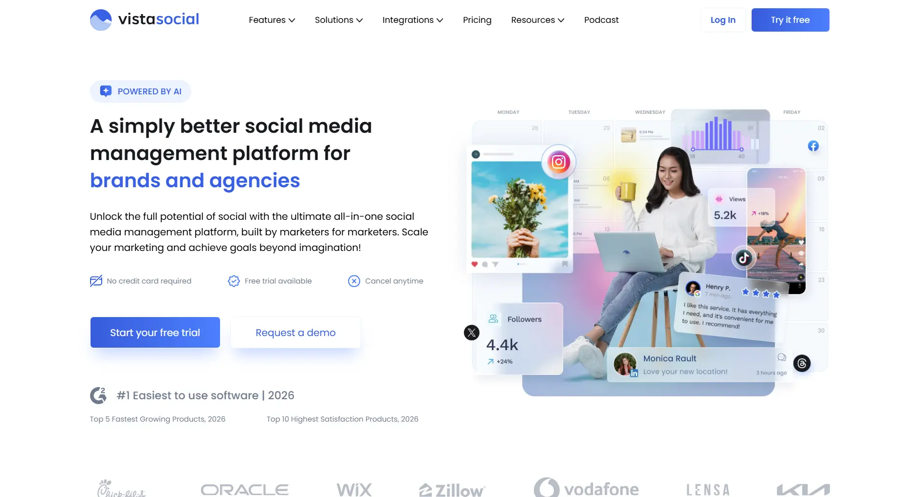 Vista Social scheduler dashboard